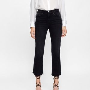 NWT Zara Stretch Premium Cropped Bootcut Jeans